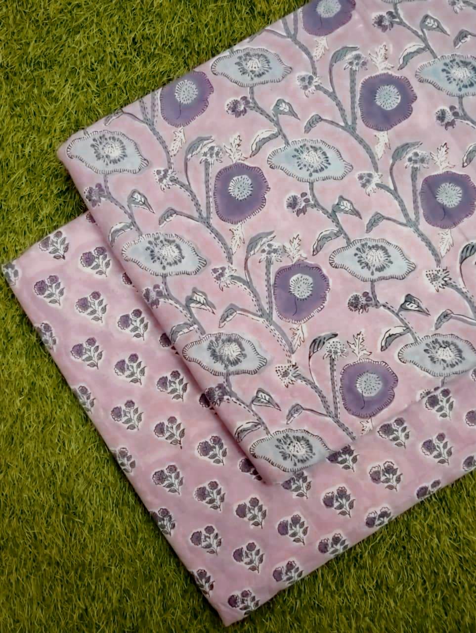 Hand Block Printed Cotton Fabric Combo COBBA0006