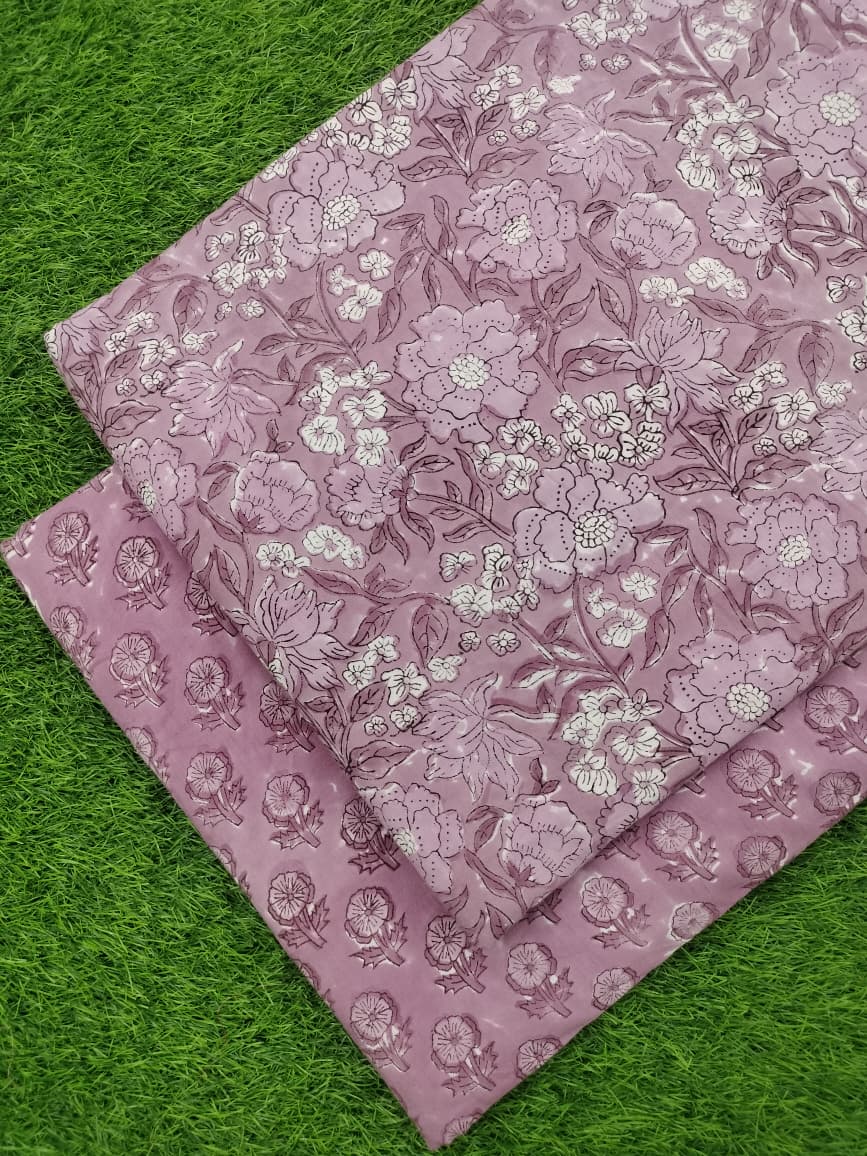 Hand Block Printed Cotton Fabric Combo COBBA0008