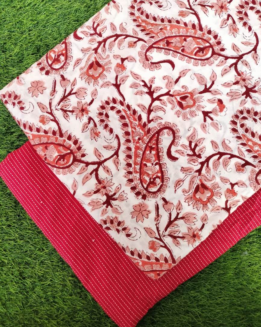Hand Block Print With Kantha Combo COBKA0008