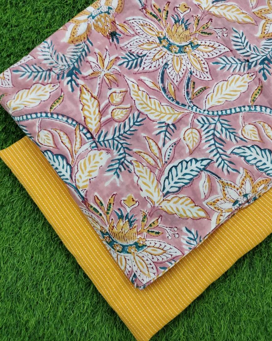 Hand Block Print With Kantha Combo COBKA0009