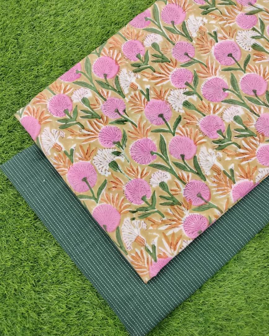 Hand Block Print With Kantha Combo COBKA0011