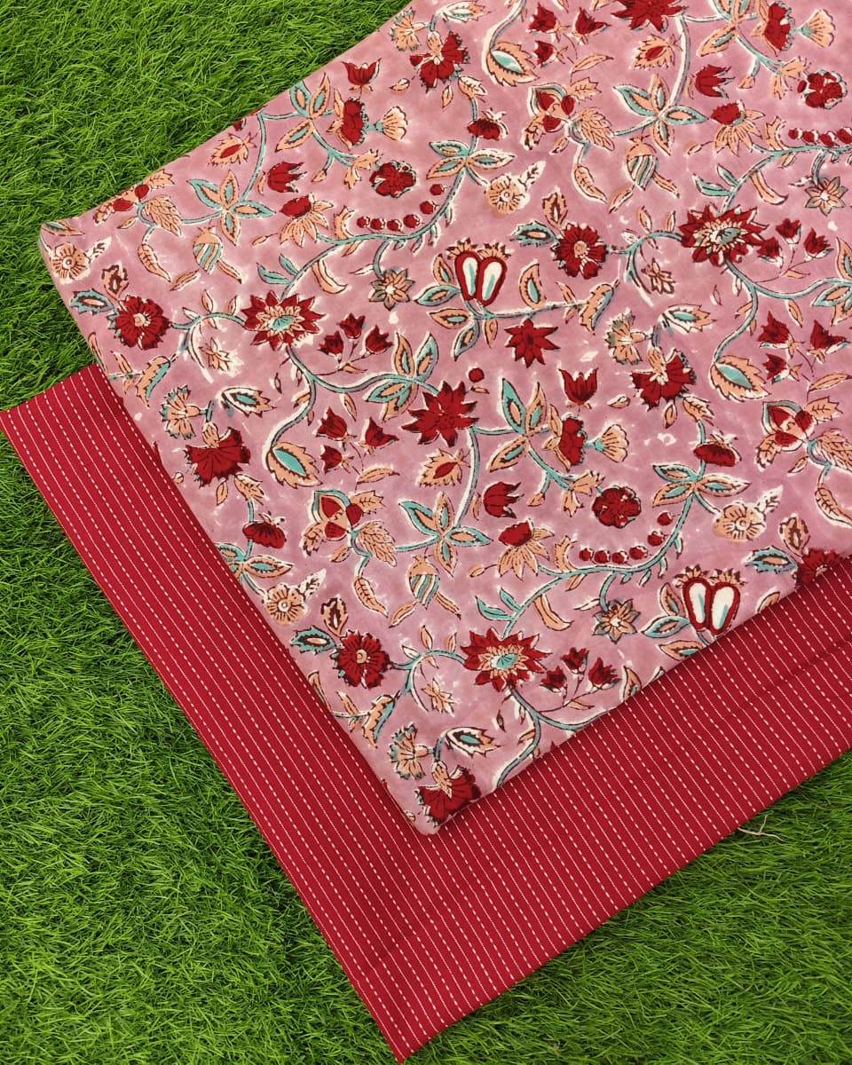 Hand Block Print With Kantha Combo COBKA0012