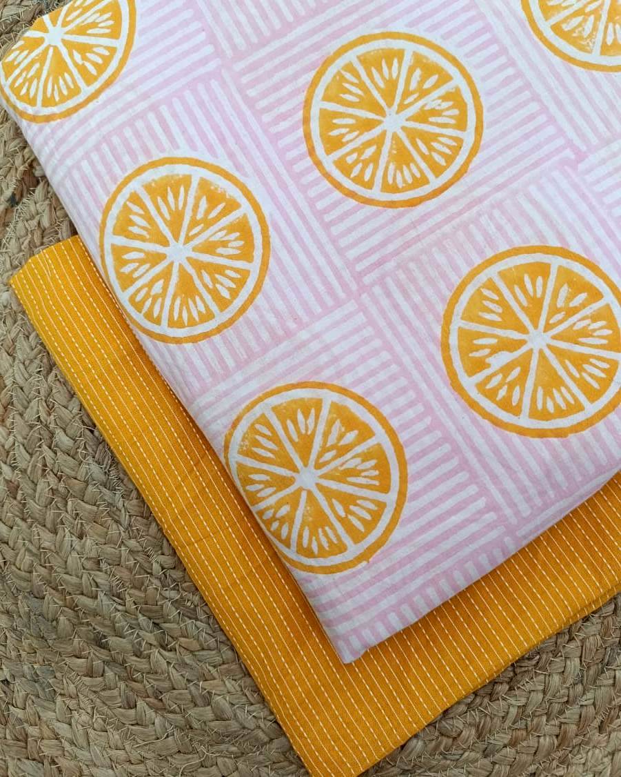 Hand Block Print With Kantha Combo COBKA0015