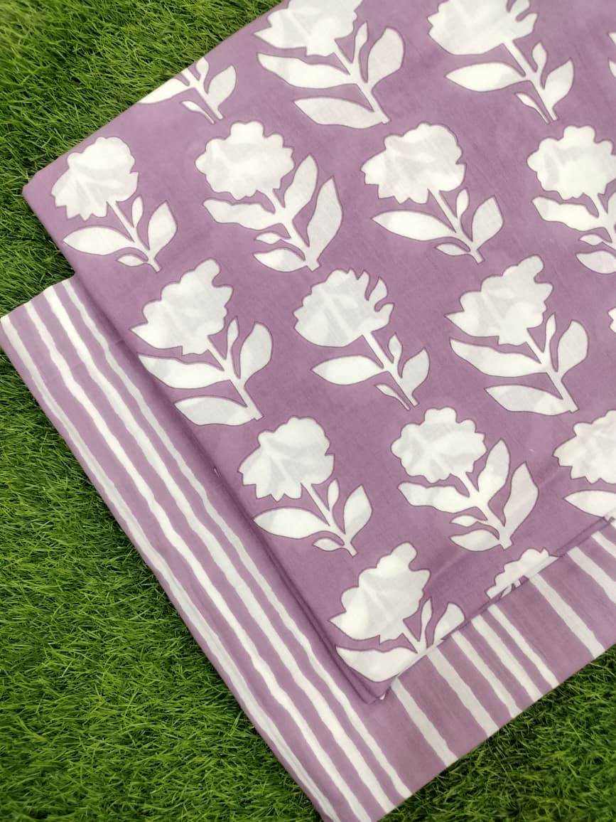 Sanganeri Hand Printed Cotton Fabric Combo COSSA0003