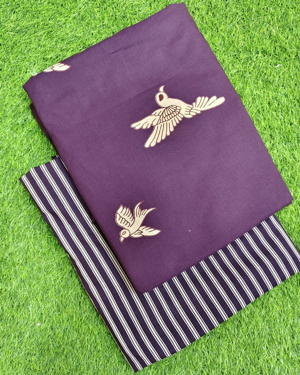 Sanganeri Hand Printed Cotton Fabric Combo COSSA0006