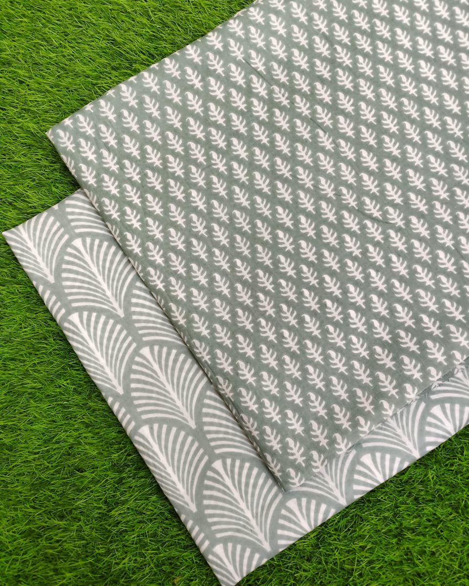Sanganeri Hand Printed Cotton Fabric Combo COSSA00013