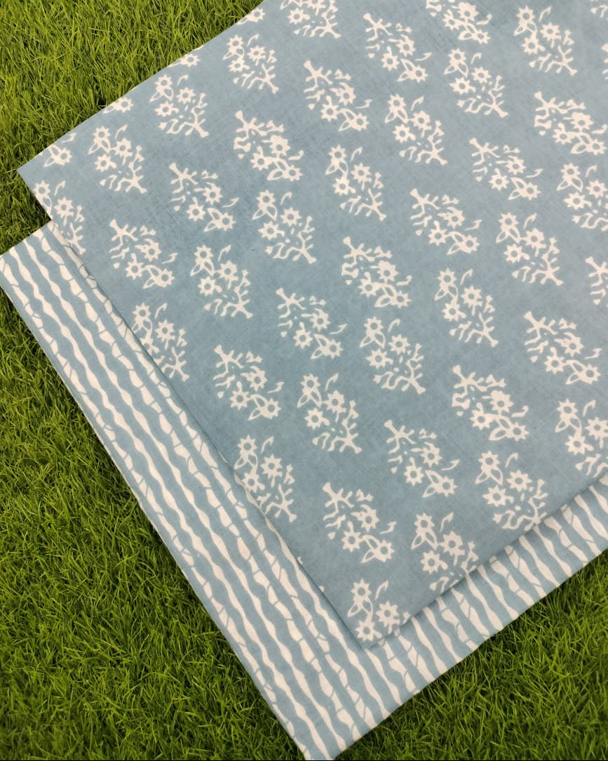 Sanganeri Hand Printed Cotton Fabric Combo COSSA00015