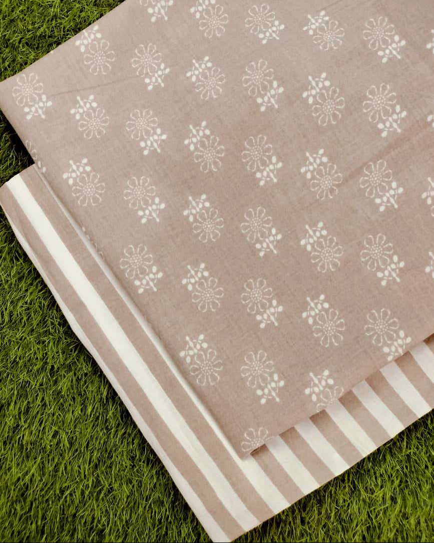 Sanganeri Hand Printed Cotton Fabric Combo COSSA00019