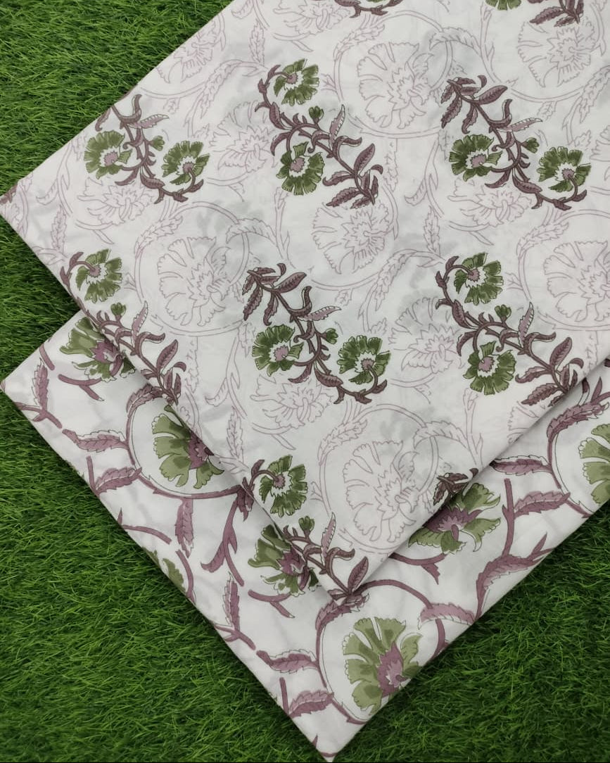 Sanganeri Hand Printed Cotton Fabric Combo COSSA00022