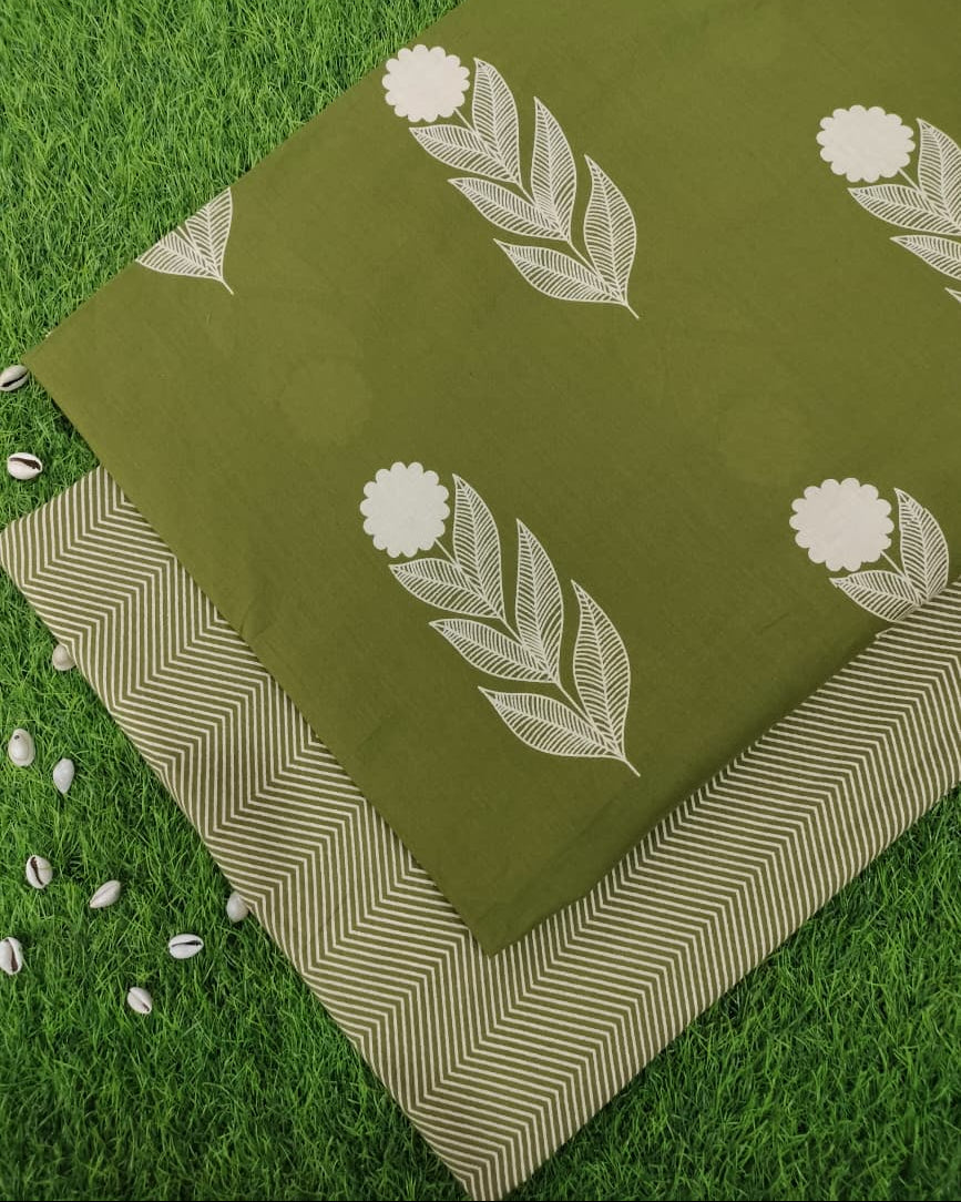 Sanganeri Hand Printed Cotton Fabric Combo COSSA00024