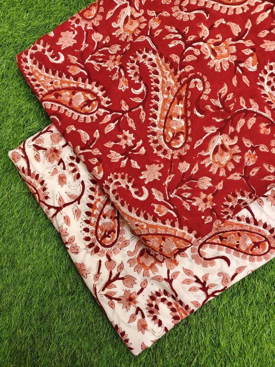 Hand Block Printed Cotton Fabric Combo COBBA0026