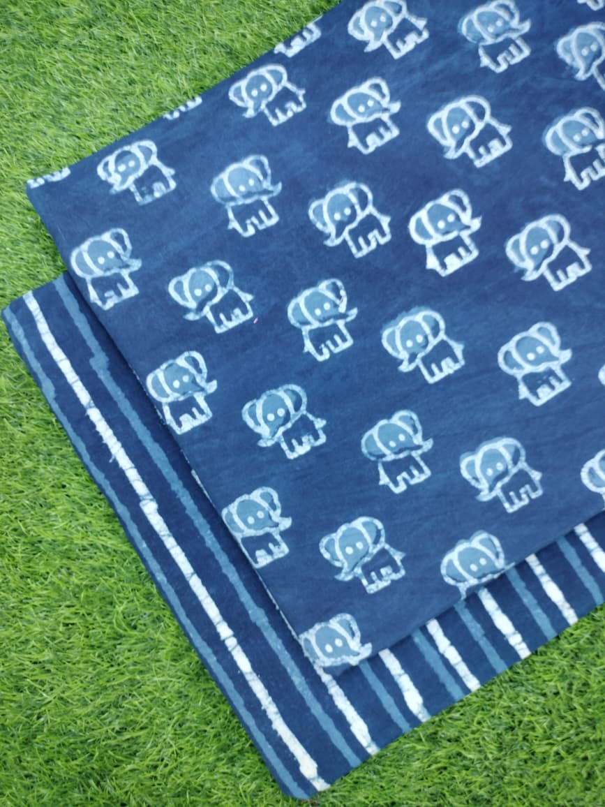 Hand Block Printed Cotton Fabric Combo COBBA0080