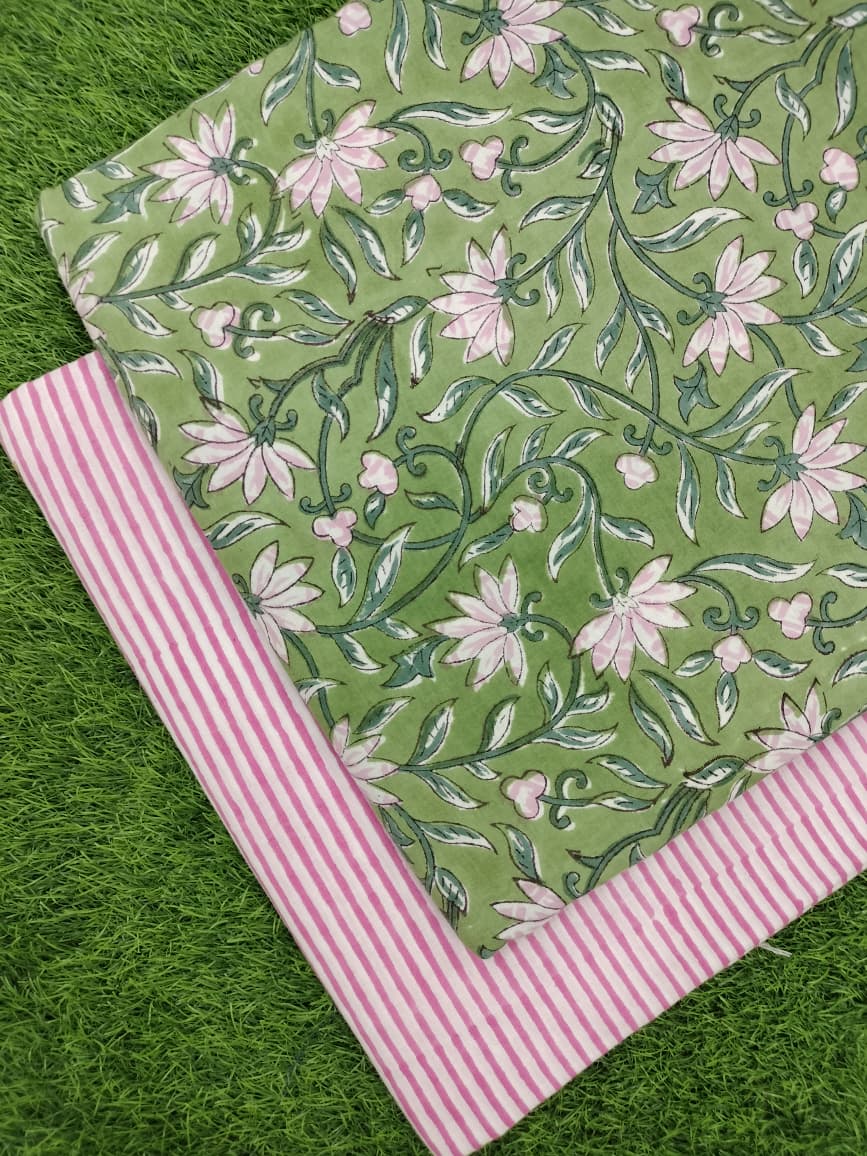 Hand Block Printed Cotton Fabric Combo COBBA0082