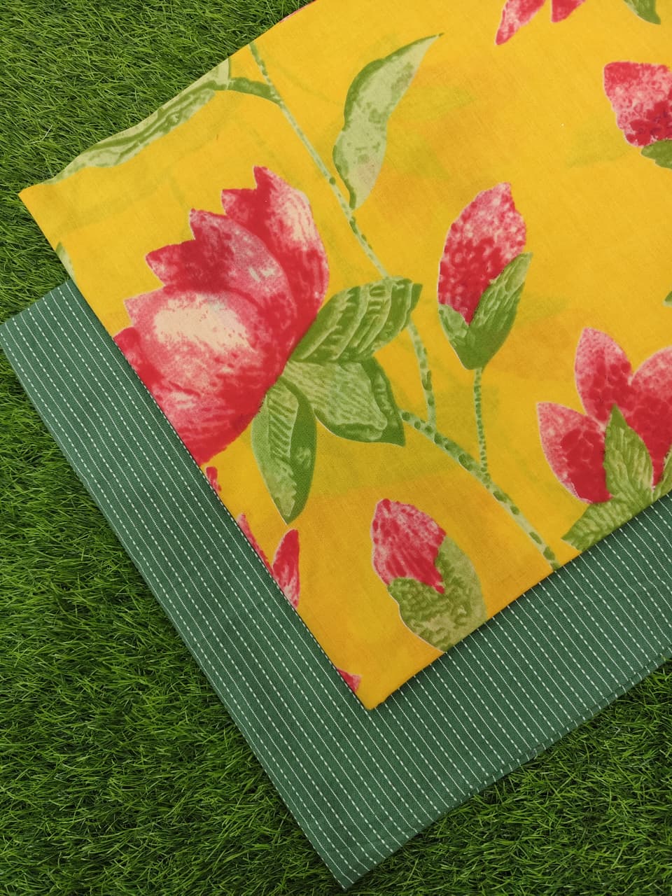 Sanganeri Hand Printed Cotton Fabric Combo COSSA00100