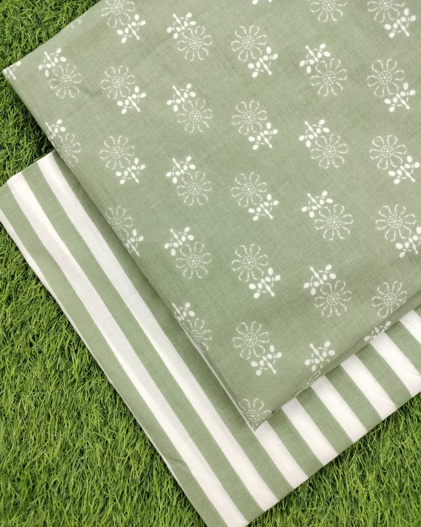 Sanganeri Hand Printed Cotton Fabric Combo COSSA0005