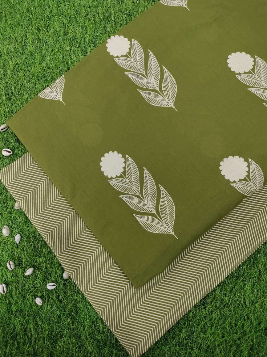 Sanganeri Hand Printed Cotton Fabric Combo COSFA0127