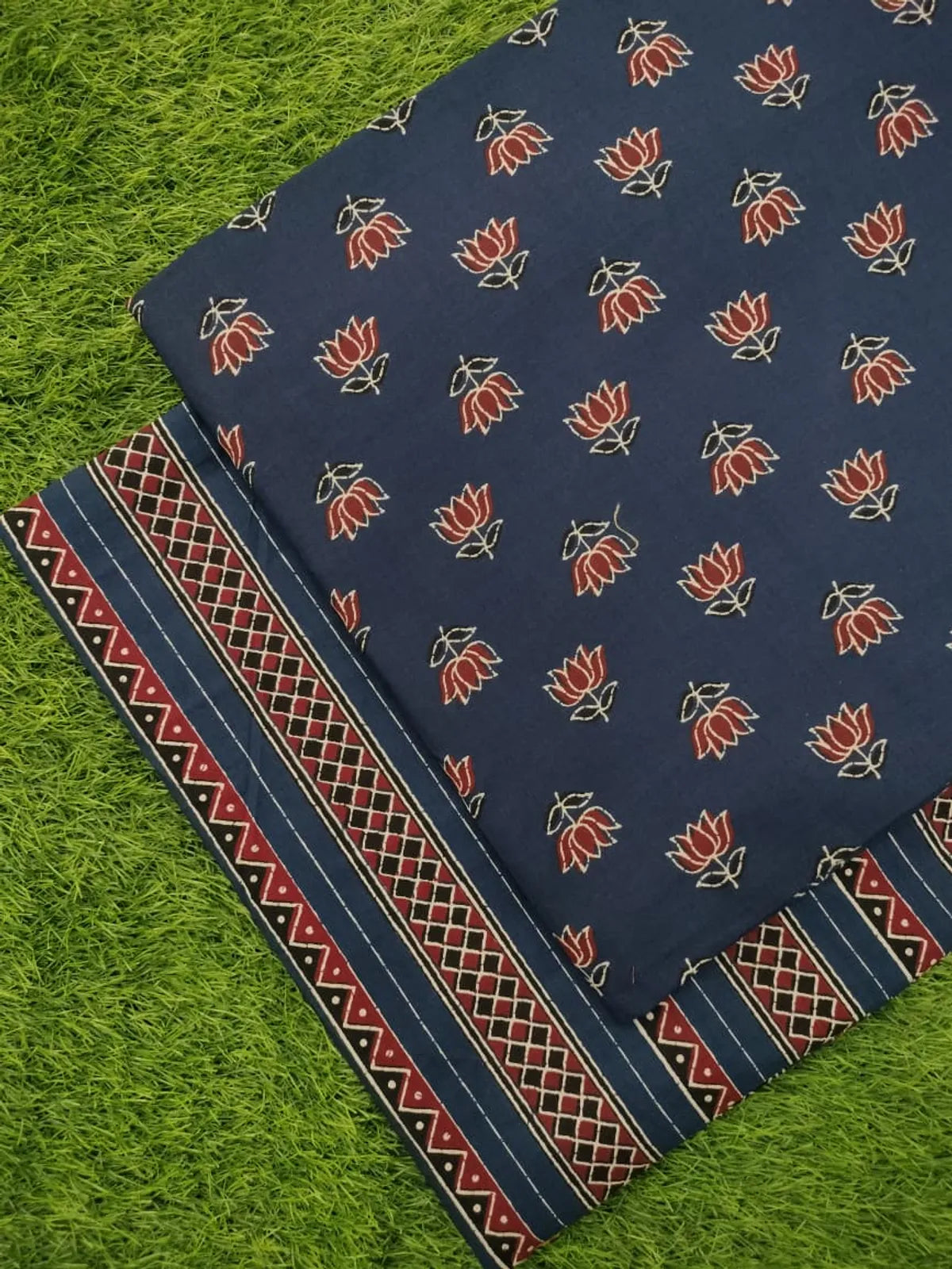 Sanganeri Hand Printed Cotton Fabric Combo