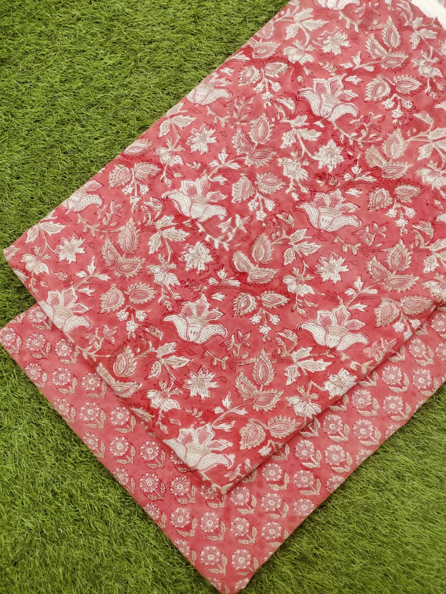 Hand Block Printed Cotton Fabric Combo COBBA0004