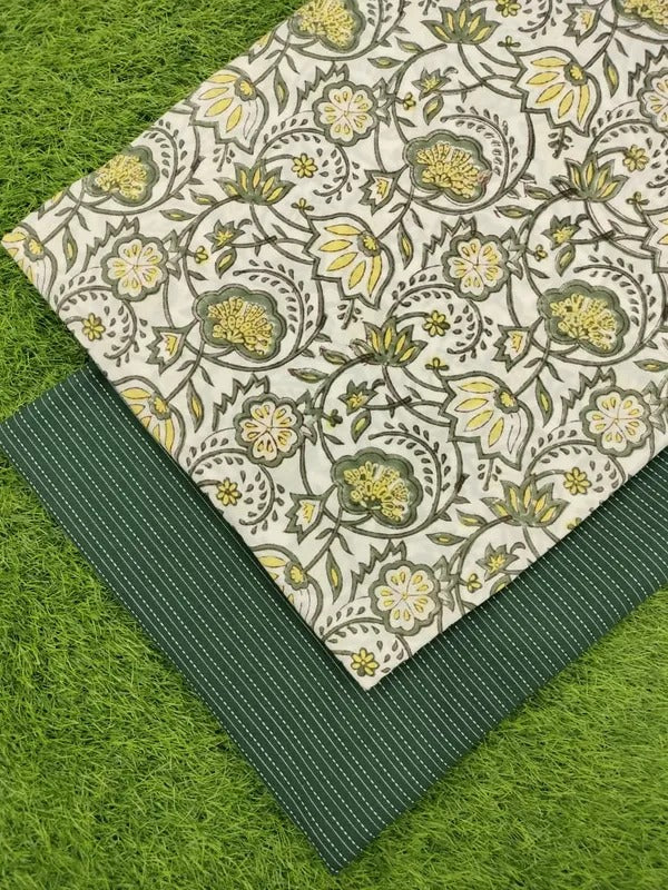 Hand Block Print With Kantha Combo COBKA0001