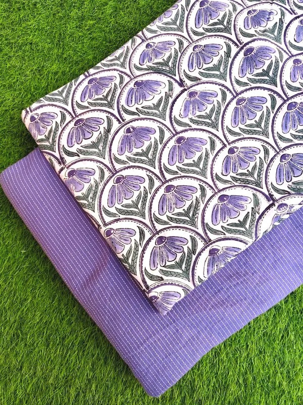 Hand Block Print With Kantha Combo COBKA0017
