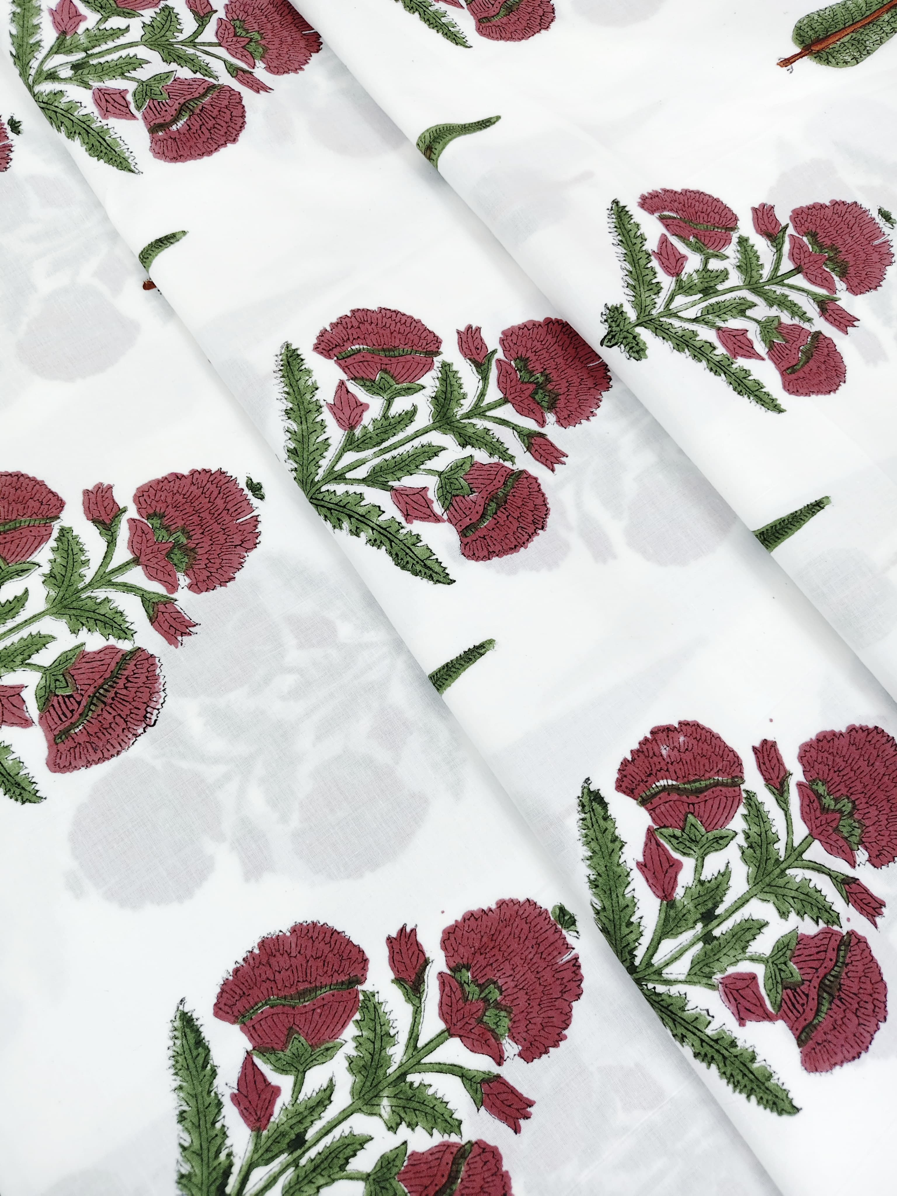 Hand Block Printed Cotton Fabric Combo COBBA0030